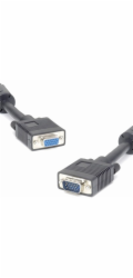 PREMIUMCORD Kabel VGA prodlužovací 3m (HD15M/F, dvojité stínění, feritová jádra), černý
