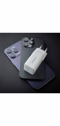 INTENSO W40CC GaN, 2x USB C, Nabíjačka, 40W, biela