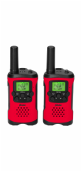 Alecto Walkie Talkie 2er Set für Kinder, 7 km Reichw., rot/schw.
