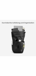 TomToc batoh Navigator T61 Rolltop Backpack L - Black