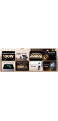 UGREEN powerbanka s rychlým nabíjením 20000mAh 3-port s displejem, Li-ion, 165W, 2x USB-C, 1x USB-A, stříbrná