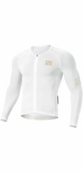 RockBros Cyklistický dres YDCX008 Diamond s dlouhým rukávem, velikost XS - bílý