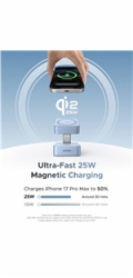 UGREEN magnetická bezdrátová nabíječka 2v1 MagFlow Qi2.2, 25W, MagSafe, stříbrná