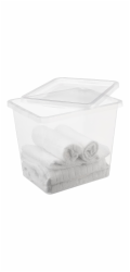 Úložný box OKKO BASIC BOX, 31 l, průhledný, 33×42,5×34,7 cm