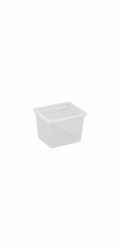 Úložný kufr OKKO BASIC BOX, 3,5 l, průhledný, 17×20,5×14,5 cm