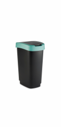Odpadkový koš Rotho Twist, černá/tmavě zelená, 10l