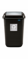 Odpadkový koš Plafor, 12 l, černo/šedá