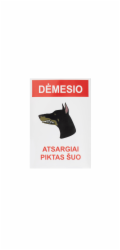 Samolepka pečlivě naštvaný pes 180x120mm