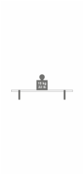 Policový držák Dolle Lip, 200x130 mm, černý