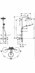 Sprchový set s baterií Hansgrohe Croma Select S 26890140
