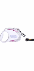 Flexi Vodítko Glam Composition S pásek 3m Pearl White