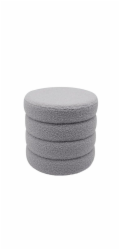Pouf Domoletti HS522-1, šedý, 37 cm x 37 cm x 40 cm