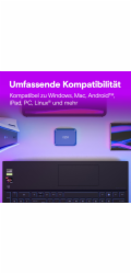 Crucial X10 - SSD - šifrovaný - 1 TB - externí (prenosný) - USB 3.2 Gen 2x2 (USB-C konektor) - AES 256 bitu - matná modr