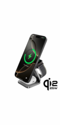 Cubenest Qi2.2 3v1 Magnetická bezdrátová nabíječka SQ312 Ultra Grey