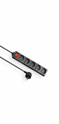 Elgotech Ekonomický prodlužovací kabel 5 zásuvek 1,5 m černý (EPS-501,5W6-2)