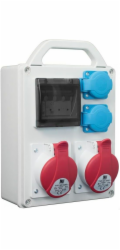 Pawbol Přenosná rozvaděčová skříň R-BOX 240R 4S 1x32A/5P 1x16A/5P 2x250V, prázdné okénko IP44 (B.1701R)