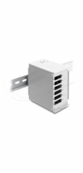 Delock - Patch panel (záslepný) - for SC duplex or LC quad - montáž na kolejnici DIN - šedá - 6 portu