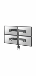Neomounts FPMA-D700D4 - Montážní sada - plný pohyb - pro 4 LCD displeje - černá - velikost obrazovky: 19"-30" - upevnění svorkou, upevnitelné na stůl