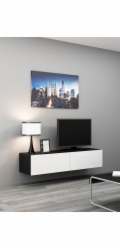 Cama RTV VIGO140 c/b televizní stolek/nábytek k multimediálnímu vybavení