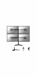 Neomounts NM-D335D4 - Stojan - plný pohyb - pro 4 LCD displeje - černá - velikost obrazovky: 10"-27" - stolní stojan, upevnění svorkou, průchodka, upevnitelné na stůl