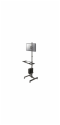 Neomounts FPMA-MOBILE1700 / Mobile Workplace Floor Stand (monitor, keyboard/mouse & PC) / Black