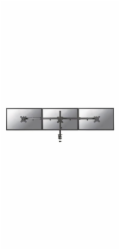 NewStar FPMA-D550D3BLACK Neomounts FPMA-D550D3BLACK/Držák displeje/na stůl/10-27"/svorka/VESA 100X100/nosn. 3x6kg/3 displeje/černý