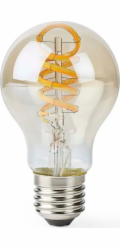 NEDIS Wi-Fi chytrá LED žárovka s vláknem/ E27/ A60/ 4,9W/ 230V/ 360lm/ teplá až studená bílá/ stmívatelná/ zlatá