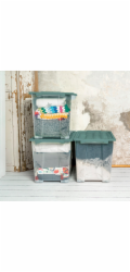 Úložný box s kolečky Rotho, 65 l, 583 x 392 x 410 mm