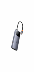 Baseus hub Series 2 USB 6v1 (USB-C/HDMI4K60Hz/USB-C(10Gbps)/USB-A(10Gbps)/RJ45/USB-C(PD) šedý