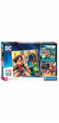 Clementoni - Puzzle 3x48 Square DC Comics Liga spravedlnosti