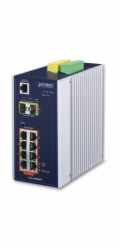 Planet IGS-10020PT Planet IGS-10020PT Průmyslový Switch, 8x 10/100/1000 PoE 802.3at (240W) + 2x 100/1000 SFP, Management, -40 +75°C