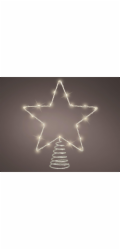 Dekorace hvězda s LED osvětlením, 27 cm, bílá