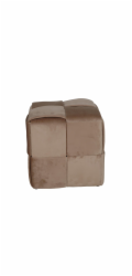 Pouf Domoletti HS-NP04-1, hnědý, 45 cm x 45 cm x 45 cm