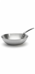 WOK pánev de Buyer, 3608.28, průměr 28 cm, objem 3 L, zahnutý okraj, na všechny typy varných desek