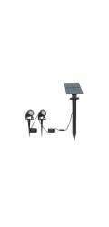 Solární dobíjecí lampa Domoletti Spiky, 1W, IP44, černá