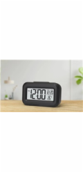 WG - Budík s vnitřním teploměrem WG DigiTherm Alarm, černá