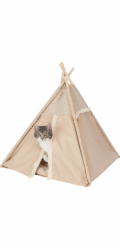 Trixie Boho Tipi, uzavřený pelíšek, pro psa/kočku, béžový, 55 x 65 x 55 cm (TX-38211)
