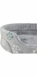 Pets Collection Jimmy Soft, pelíšek, pro psa/kočku, měkký plyšový, kulatý, světle šedý, 50 cm