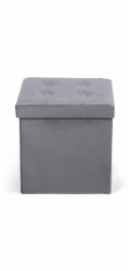 Pouf Domoletti, šedý, 38 cm x 38 cm x 38 cm