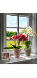 SCHEURICH Gelová květináče FROSTED ROSE 69184, sklo