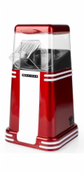 NEDIS Melissa popcornovač/ spotřeba 1200 W/ čas na přípravu 2 - 4 min/ jedna porce až 60g popcornu/ bílo-červená