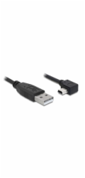 Delock kabel USB 2.0 A-samec > USB mini-B 5-pin samec pravoúhlý, 1 metru
