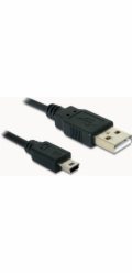 Delock kabel USB 2.0 A-samec > USB mini-B 5-pin samec, 0,7 metru