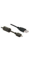 Delock kabel USB 2.0 A samec > micro-USB B samec, ferit, délka 1m