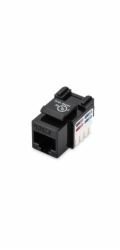 Digitus CAT 6 Keystone Jack, nestíněný RJ45 na LSA, barva černá