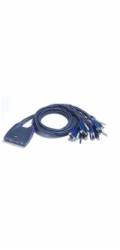 ATEN přepínač KVM 4-port VGA KVMP USB2.0, mini, audio, 0,9m kabely