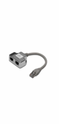 Digitus Adaptér pro patch kabel CAT 5e, 2x CAT 5e, stíněné PC-PC, 2x samice RJ45 až 1x samec RJ45, 0,19 m