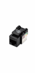 DIGITUS Keystone Jack CAT 5e, nestíněný RJ45 na LSA, barva černá