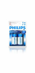 Philips baterie C ExtremeLife+, alkalická - 2ks