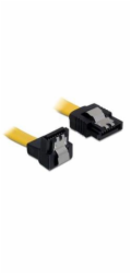 Delock - Kabel SATA - Serial ATA 150/300/600 - SATA (M) pravoúhlý do SATA (M) rovné - 30 cm - palcové svorky - žlutá